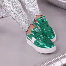 Hamster London Metallic Hot Green Party Sneakers-picture-33