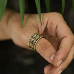 SOUL WORKS Gold Brass Braided Band-picture-10