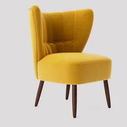 home lifestylez Fitz Accent Chair in Yellow Colour image 1