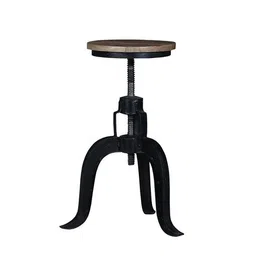 rajtai shree decor studio Dorothee Metal Bar Stool in Black Colour image 1