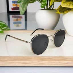 Voyage Black Round Sunglass for Unisex (1915MG3622)-picture-1