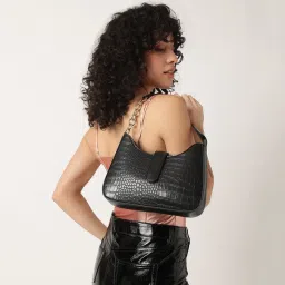 fastrack accessories Fastrack Casual Shoulder Bag With Zipper In Black image 1