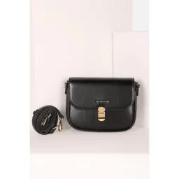 Van Heusen Women Casual Black Textured Sling Bag with Detachable Strap-picture-35
