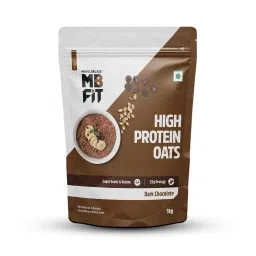 MuscleBlaze Fit High Protein Oats| Dark Chocolate | Super seeds and Raisins | Weight Management | 22g Protein - 1kg-image-33