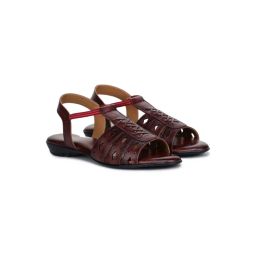 Zoom Shoes Women Red Leather Sandals-picture-7