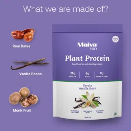 Maiva Pro | Plant Protein Isolate - Kerala Vanilla Bean | 28g Protein, 6g BCAA | All Essential Amino Acids | Gut Friendly, Easy to Digest | Real Dates | Vegan, Dairy Free, No Preservatives image 4