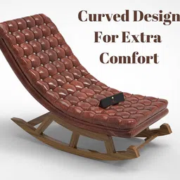 wooden twist Darneil Lounge Chair in Brown Colour image 2