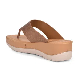 Bata Comfit Tan Comfit Wadges Heels for Women image 3