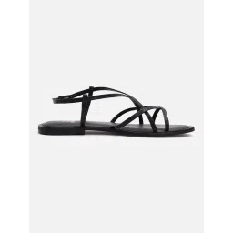 Tao Paris Women Black Ankle Strap Sandals image 2