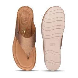 Bata Comfit Tan Comfit Wadges Heels for Women image 4