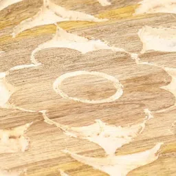 woodenmood Shawndelle Solid Wood Side Table in Natural Finish image 5