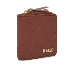 KLEIO Vegan Leather Quilted Multi Slot Wallet Purse for Women-picture-18
