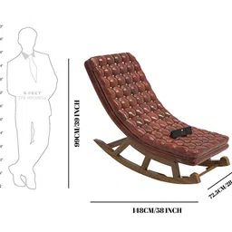 wooden twist Darneil Lounge Chair in Brown Colour image 5