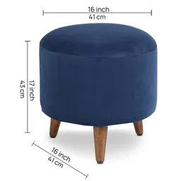 globally indian Julian Solid Wood Ottoman image 5