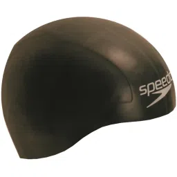Speedo Unisex Adult Aqua V Drag Reducing Racing Swim Cap - Black (Free Size)-image-6