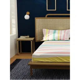 Urban Space Serene Cotton Bedsheets for Double Bed with Pillow Cover-Multi Colour-Pastel-picture-12