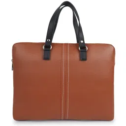 Cimoni Unisex Tan Latest Stylish Premium Pu Leather Laptop Bag-picture-25