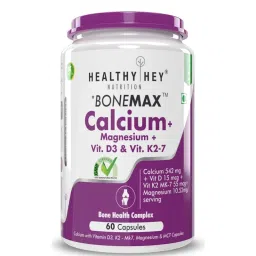 HealthyHey Nutrition Vegan Calcium with Magnesium, Vitamin D3 & Vitamin K2- Mk7 - BoneMax - Bone Health Complex - 540mg-image-44