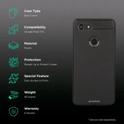 stuffcool Armour Plastic Back Cover for Google Pixel 3 XL (Camera Protection, Black) image 2