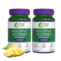 Pure Nutrition Digestive Enzymes Supplement with Bromelain Supports Digestion and Better Absorption of Nutrients for Men & Women- 60 Veg Capsules (Pack of 2)-image-15