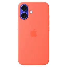 Apple Soft Silicone Back Cover Apple iPhone 16 (MagSafe Charging Support, Tangerine) image 2