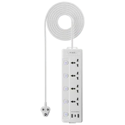 Croma 6 Amps 4 Sockets Surge Protector (2 Meters, Child Safety Shutters, White)-picture-19