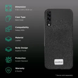 stuffcool BONSGA30S Leather Back Cover for Samsung Galaxy A30s (Camera Protection, Black) image 2