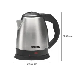 BOROSIL Rio 1200 Watt 1.5 Litre Electric Kettle with 360 Degree Rotation Base (Steel) image 2