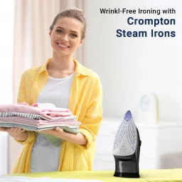 Crompton Fabrigenius 2000 Watts 380ml Steam Iron (6 Fabric Settings, Black) image 5