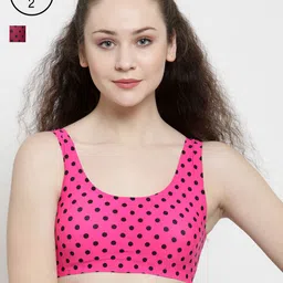 Friskers Women Pack of 2 Printed Sports Bras O-LA20-07-14-image-45