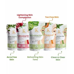 Kimayra World Set Of 5 Beetroot, Neem, Aloevera, Tulsi & Papaya Powder Face Pack image 4