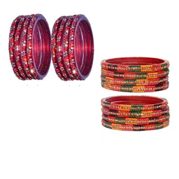 trylo fashion Set Of 16 Stone Studded Bangles-picture-19