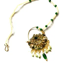 nikyanka Women maangtikka & nath (nose ring) image 4