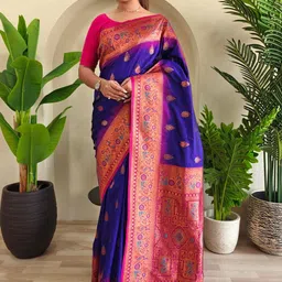 Rare Bello Woven Design Art Silk Saree-picture-58