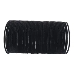 ZULKA Set of 48 Black Solid Velvet Bangles-image-72