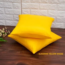 RoyalDeco Yellow Set of 2 Square Cushion Covers image 4