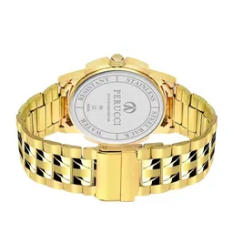 PERUCCI Men Dial & Bracelet Style Straps Analogue Watch P-440 GP Date Gold image 4