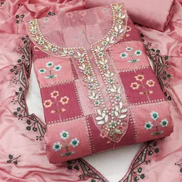 ASISA Embroidered Pure Cotton Unstitched Dress Material-picture-31