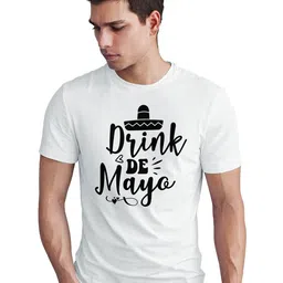 Seekbuylove Men White Typography Printed Bio Finish T-shirt-picture-36