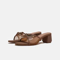 Froh Feet Women Embellished Block Heel Sandals with Bows image 3