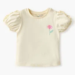 Juniors by Babyshop Infant Pack Of 3 Girls Graphic Printed Round Neck Cotton T-shirts-picture-46