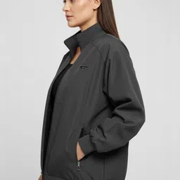 Promount Women Solid Long Sleeves Stand Collar Sporty Jacket image 5