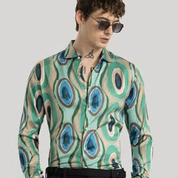 Snitch Men Smart Slim Fit Opaque Printed Casual Shirt-picture-18