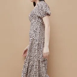 CODE by Lifestyle Floral Print Puff Sleeve A-Line Dress image 5