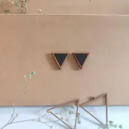 WHE Triangular Shaped Drop Earrings image 2