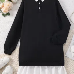 INCLUD Girls Shirt Collar Drop-Waist Dress-picture-56