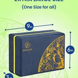 WiseLife Printed Yoga Blocks High-Density EVA Foam for Balance Strength Training Exercise image 3