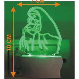 1ST TIME Red & Multicoloured Printed Acrylic Traditional Abstract Shaped Shaped Wall Lamp image 5