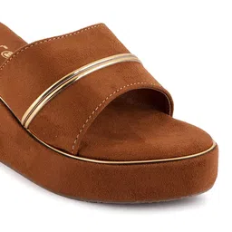 DressBerry Women Solid Round Toe Mules image 4