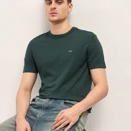 THE BEAR HOUSE Men Solid Round Neck Cotton T-shirt-picture-30